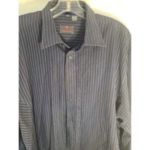 Haupt Button-up sz X-Large 43/44, 17 1/2 LS mens velvet collar